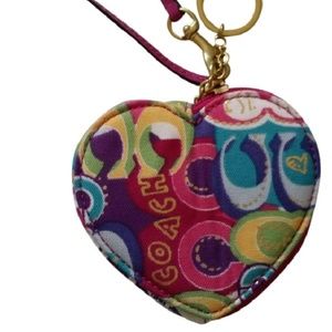 Coach Poppy Heart Coin Purse